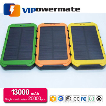 High capacity best laptop waterproof solar mobile power bank 10000mah